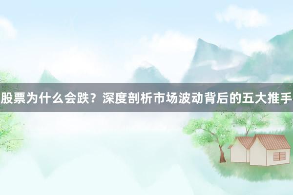 股票为什么会跌？深度剖析市场波动背后的五大推手